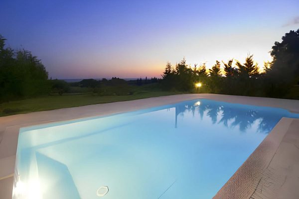 View of the pool of the villa in Leivathos - property id 2050