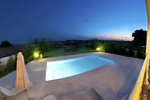 The pool of the villa in Leivathos - property id 2050