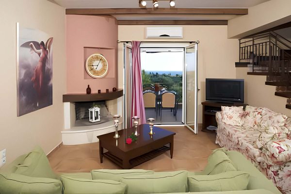 Living room of the villa in Leivathos - property id 2050