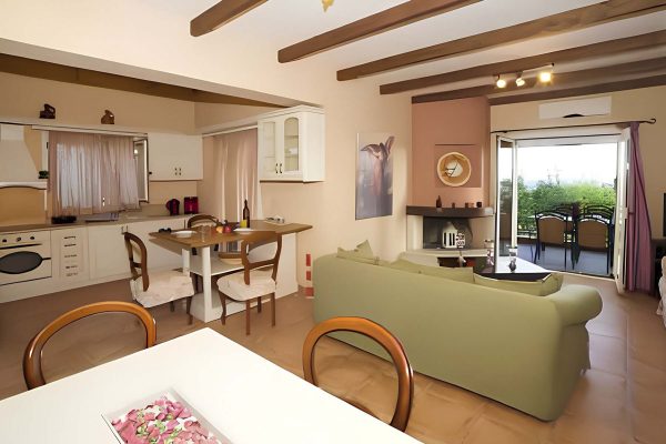 Open space kitchen in the villa in Leivathos - property id 2050